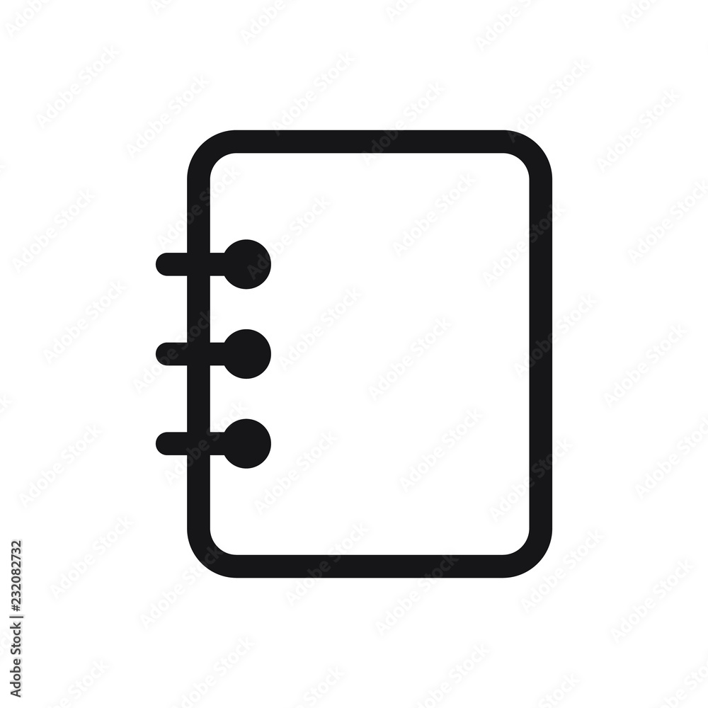 Notebook icon. Notepad icon vector symbol