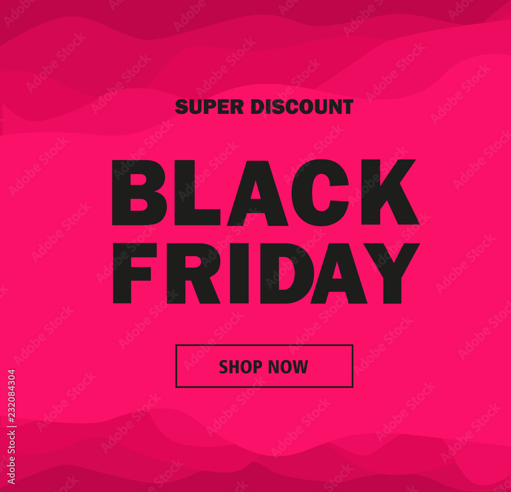 Black Friday. Super discount. Vector illustration.