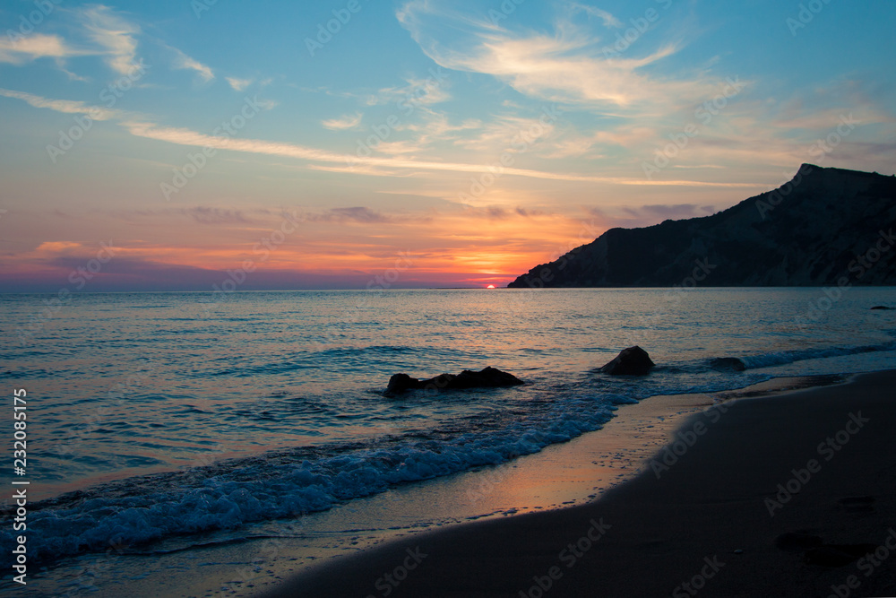 sunset on the beach sunset on the beach