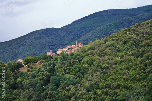 View of the village of Poggio, Elba Island, Tuscany, Italy