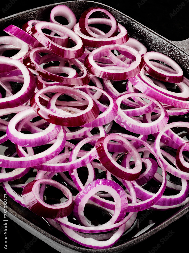FRYING RED ONIONS