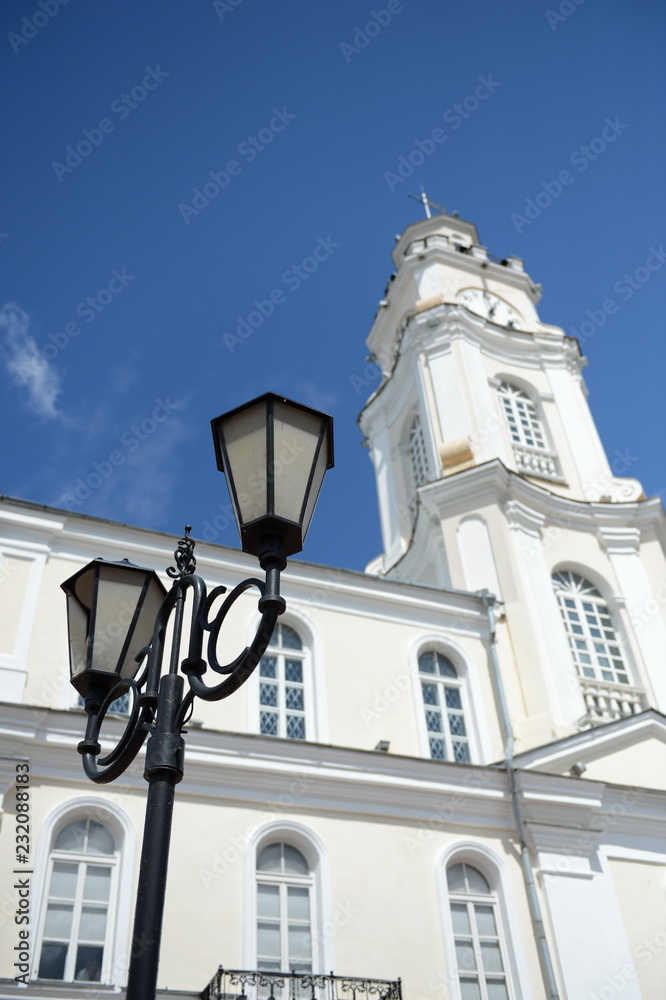 Street lamp at the town hall in Vitebsk