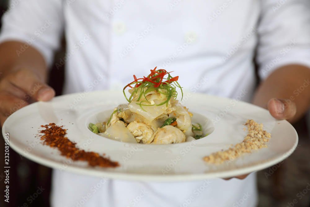 Fried Noodles with Chicken thai food