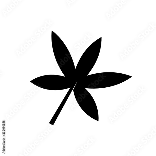 palmatisect maple leaf glyph icon photo