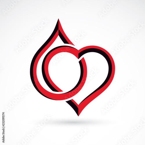 Vector illustration of hear...