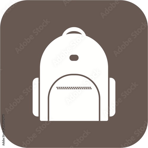 Bagpack Education Round Corner Glyph Icon