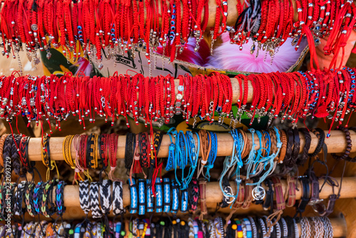 Red string bracelet from Jerusalem for sale © Yakov