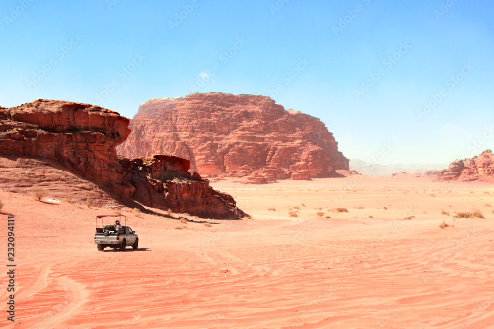 Jeep safari in Wadi Rum desert, Jordan Jeep safari in Wadi Rum desert, Jordan