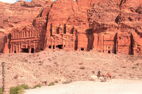 Street of facades in Petra, Jordan