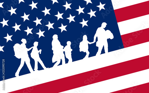 Photography illustration of wave usa immigration B