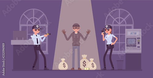 Bank robber caught by police