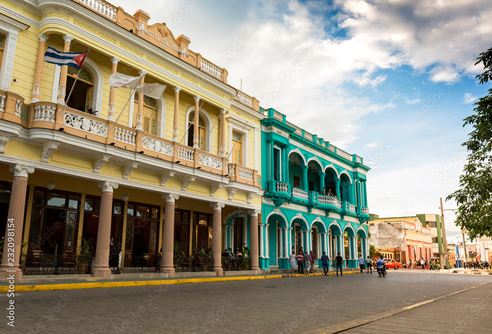 Colonial buildings in Santa Clara, Cuba