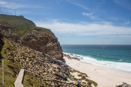 Diaz Beach taken from halfway down the steps in summer