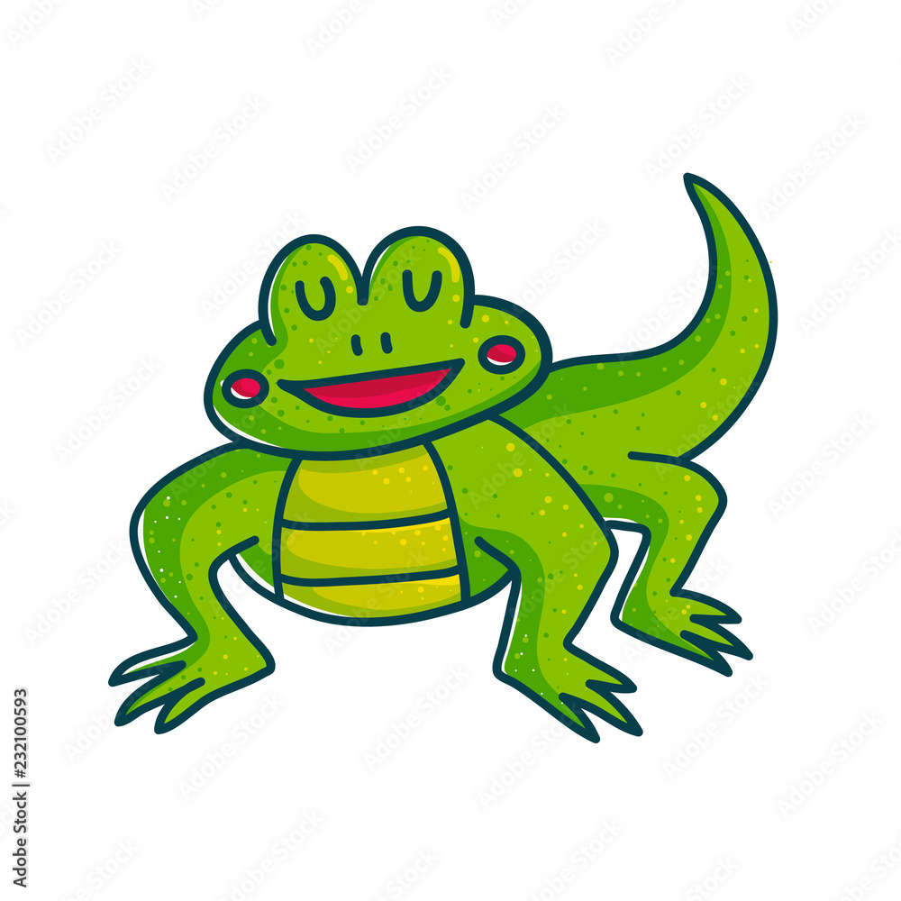 Colorful green amphibian Colorful green amphibian