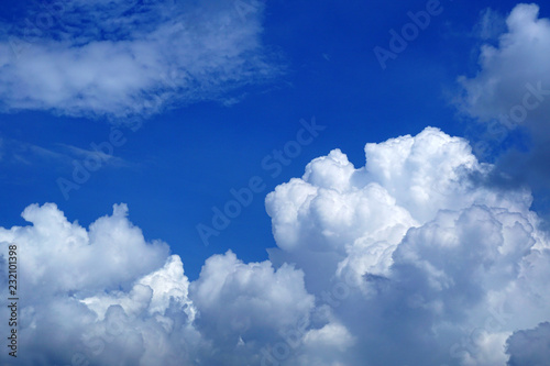 Close up cloud with blue sky