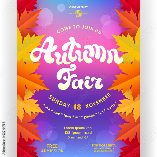 Autumn fair poster design.