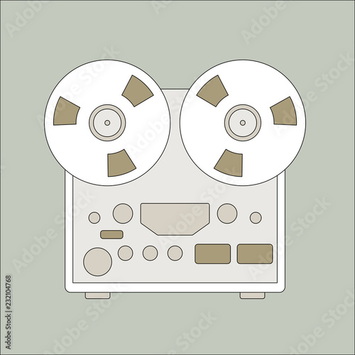  reel recorder vector illustration flat style