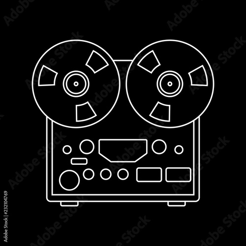  reel recorder vector illustration lining draw