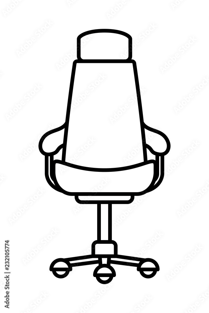 office chair isolated icon