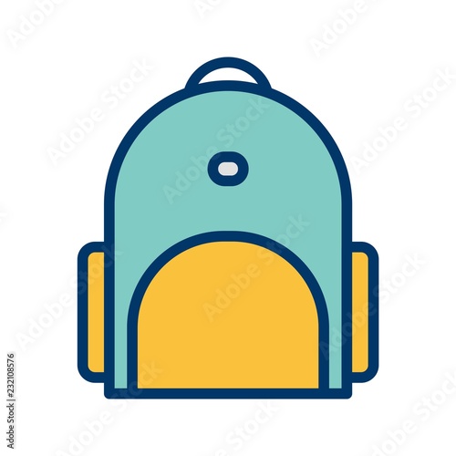 Bagpack Education Filled Two Color Icon