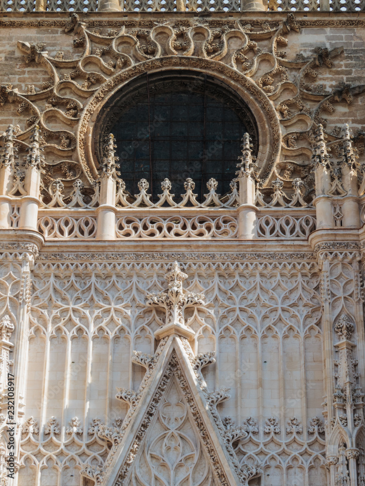 Seville cathedral facade detail