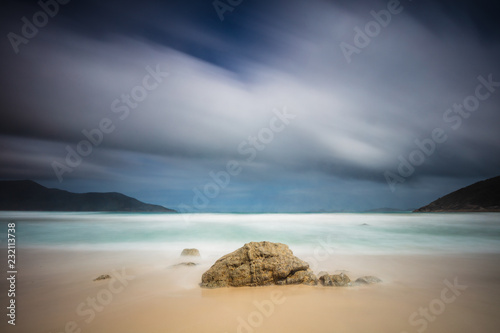 Long exposure captured on Little Oberon bay in Wilsons Promontory national park, Victoria, Australia photo