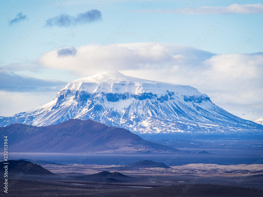 Herdubreid mountain, Iceland, close view