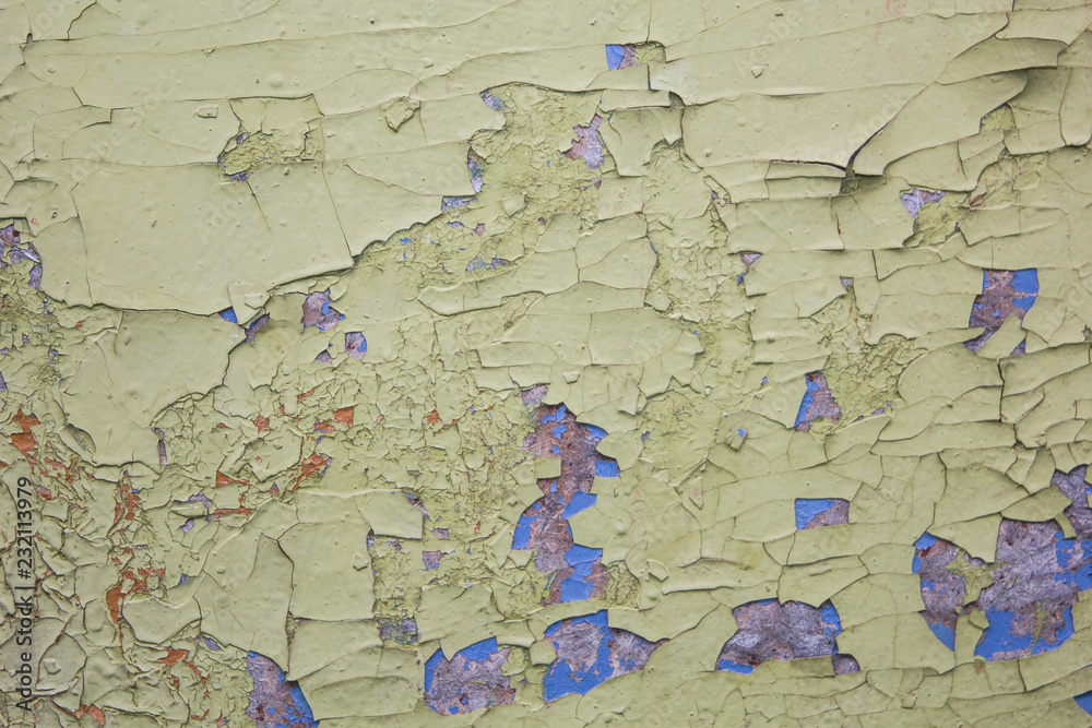Fototapeta premium board painted with old green paint texture