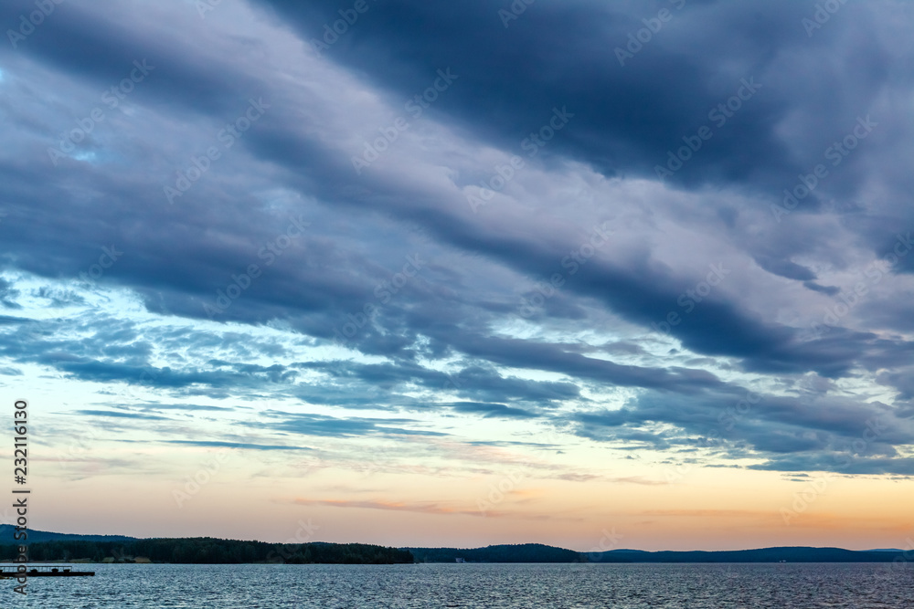 Evening sky after sunset, sky clouds evening atmosphere