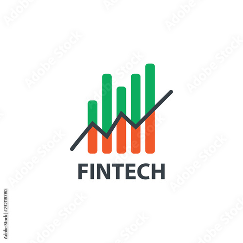 Fintech Design Logo. Tech Icon or Symbols.