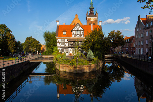 Beautiful house on the water in Gdansk. Poland