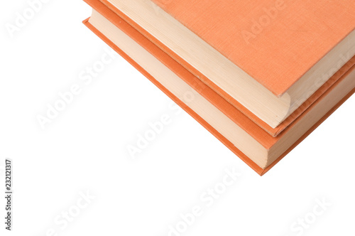 Two books isolated on on white background