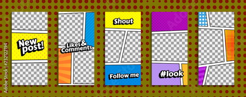 Colorful strories templates