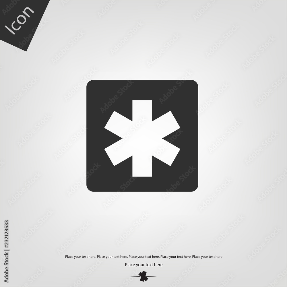Fototapeta premium Medical symbol vector icon