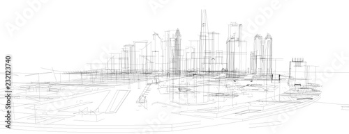 city buildings vector illustration