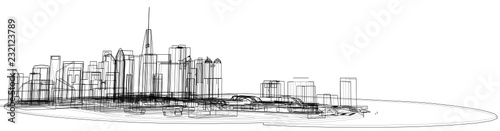 city buildings vector illustration