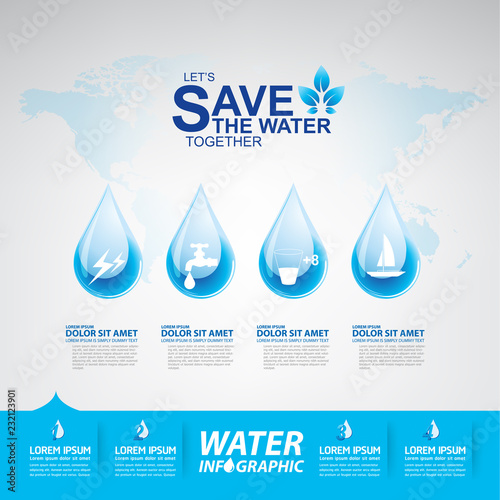 Save The Water Vector