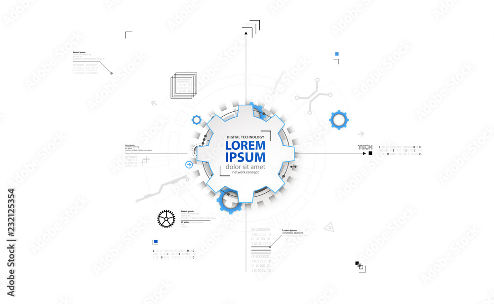 Abstract technology background. Communication concept, futuristic digital innovation background. Vector illustration