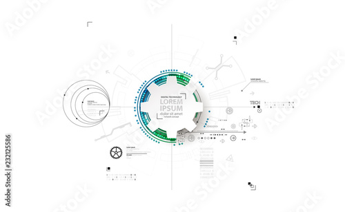 Abstract technology background. Communication concept, futuristic digital innovation background. Vector illustration