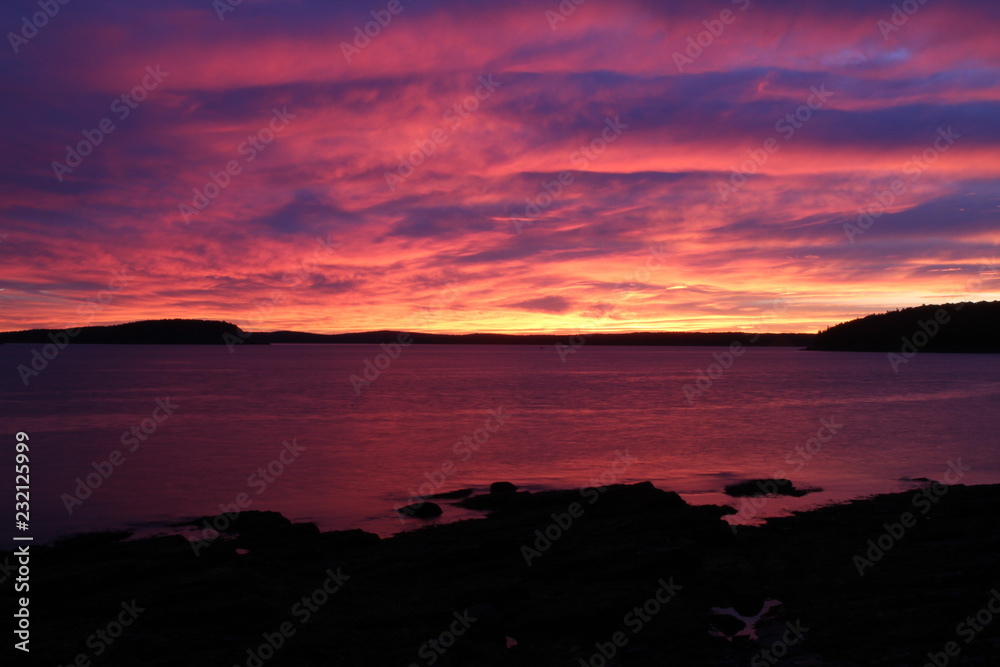 Sunrise in Bar Harbor Maine
