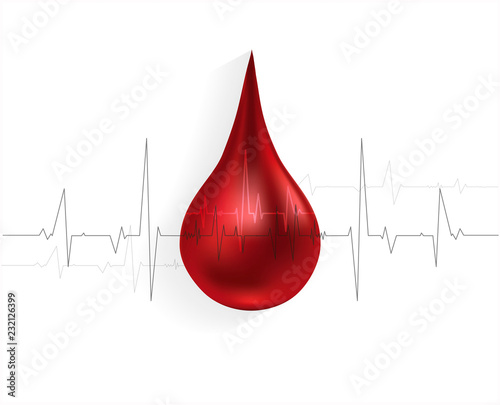 Blood red pattern June 14 Blood donors of the world, in the form of a figure.