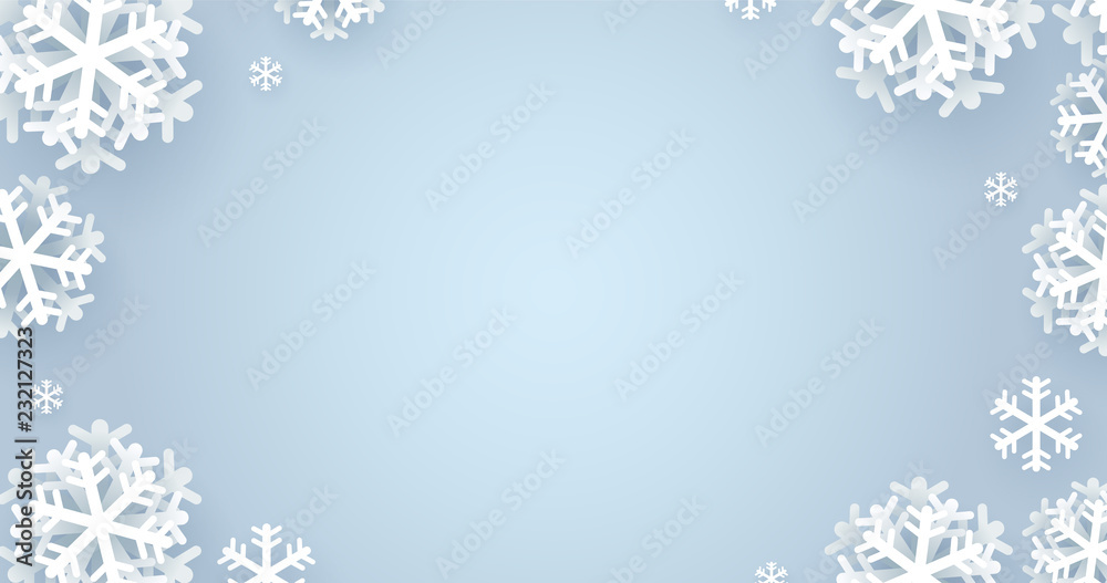 Naklejka premium Snowflake background. Winter background.