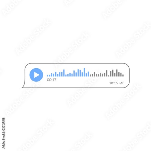 Modern audio message in chats and messengers.