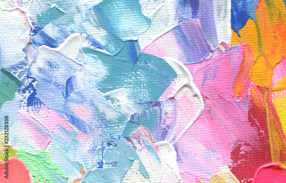 Fototapeta premium Abstract acrylic and watercolor painting. Canvas texture background.