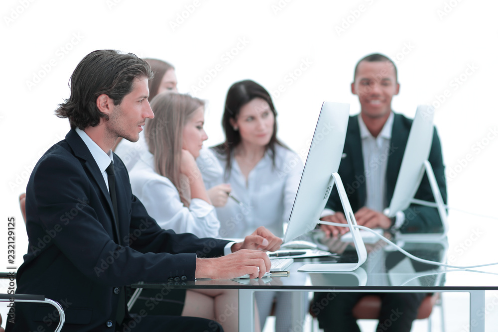 business team working on a new project