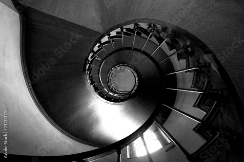 Spirale Staircase in Black and White