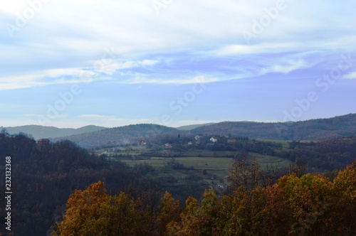 landscape of the village in autumn   © oljasimovic
