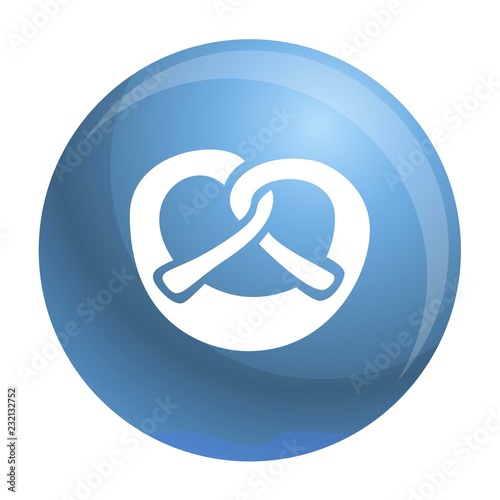 Bavarian pretzel icon. Simple illustration of bavarian pretzel vector icon for web design isolated on white background