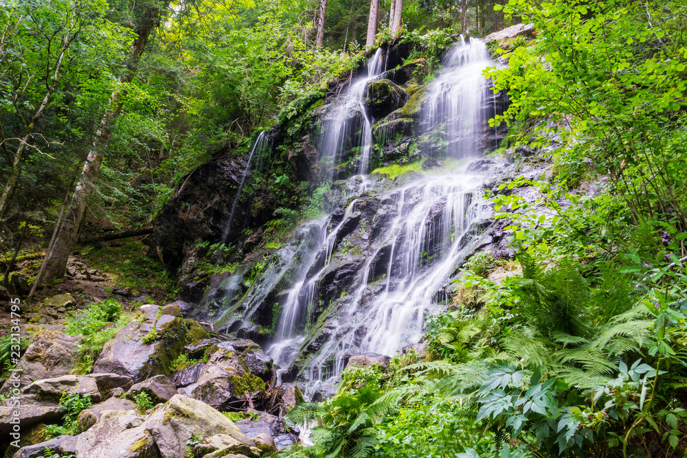 Germany, Holiday destination Zweribach waterfall in black forest region Germany, Holiday destination Zweribach waterfall in black forest region