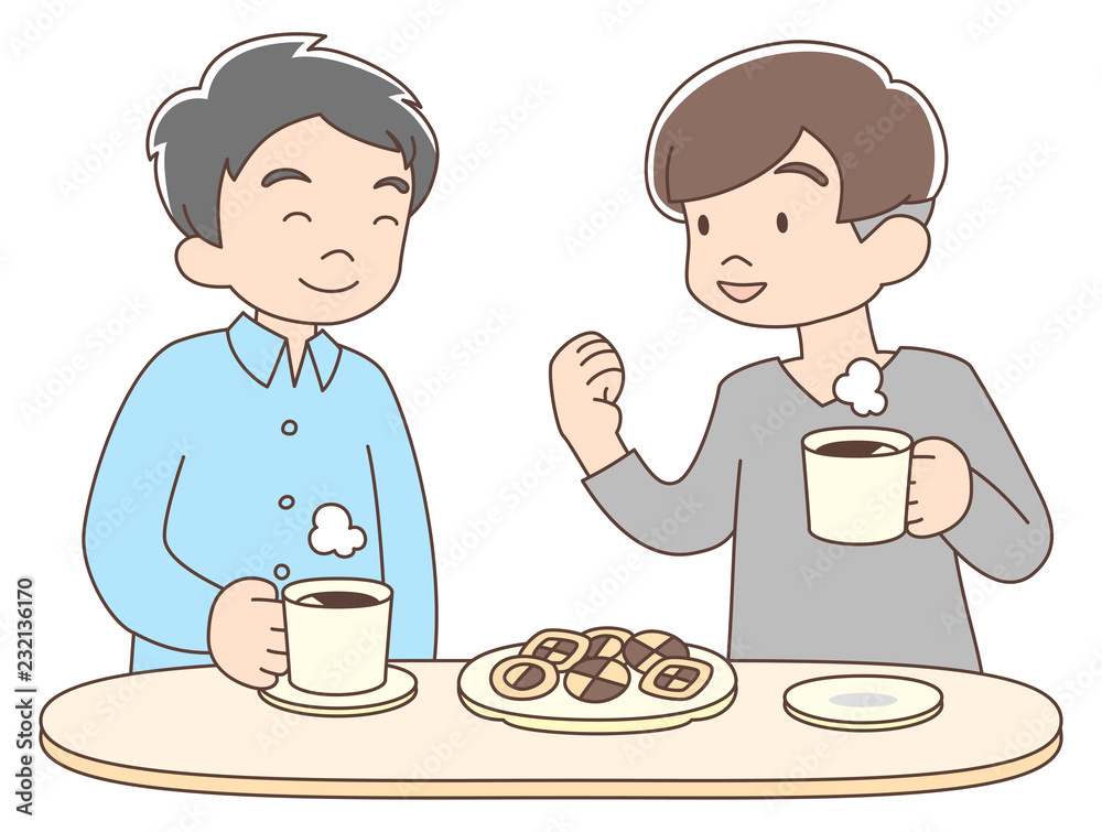 コーヒー_男性_友達 コーヒー_男性_友達
